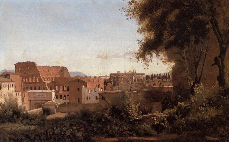 Corot Jean-Baptiste Camille - Rome - Vue des jardins Farnese.jpg